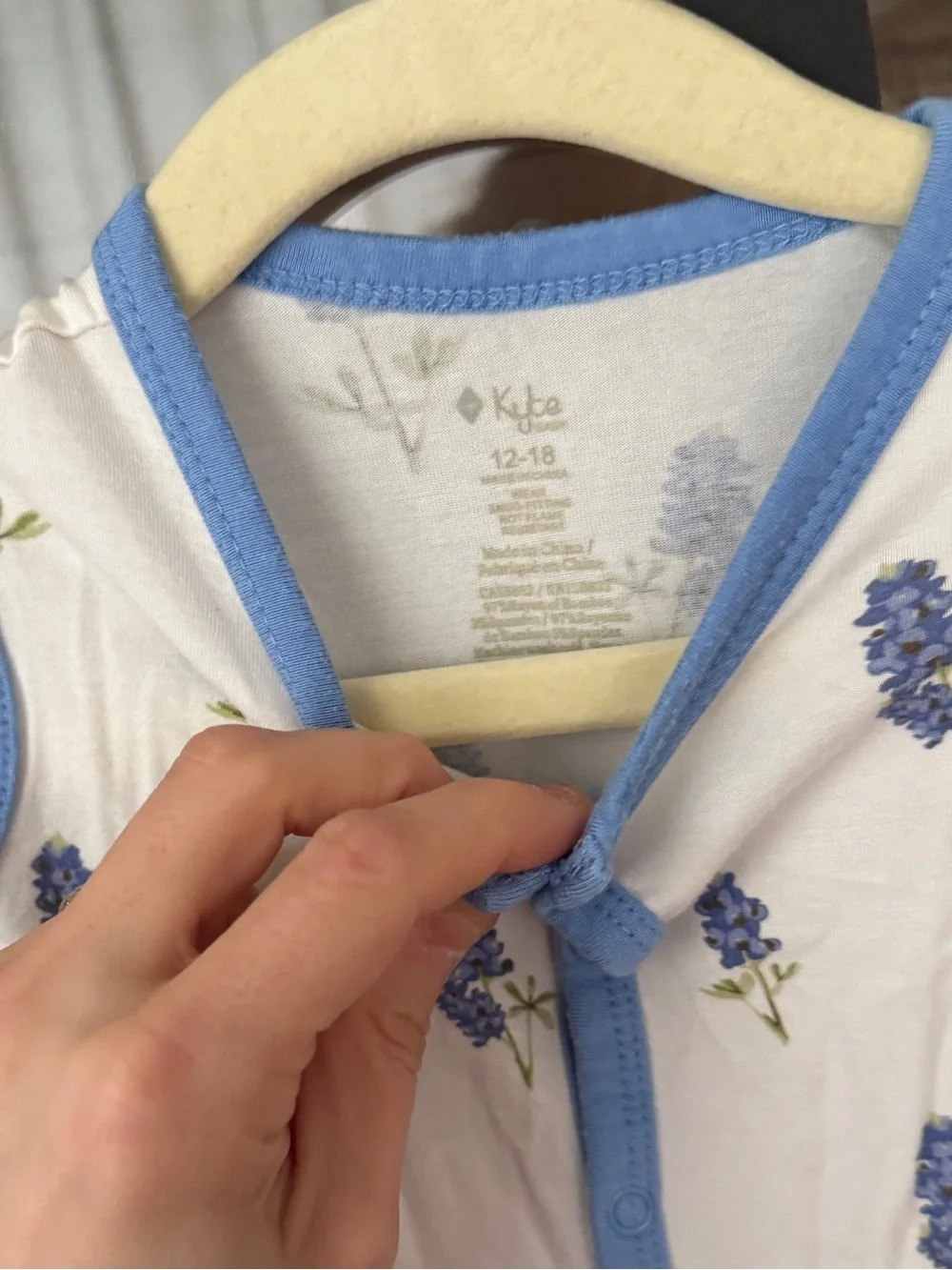 Kyte Baby bluebonnet sleeveless romper Periwinkle floral print toddler girl